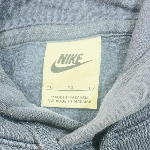 Nike Sweatshirt Men’s XL Navy Blue Faded Pullover Hoodie Y2K - Picture 3 of 9